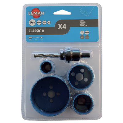 Set 4 seghe a tazza bimetallo