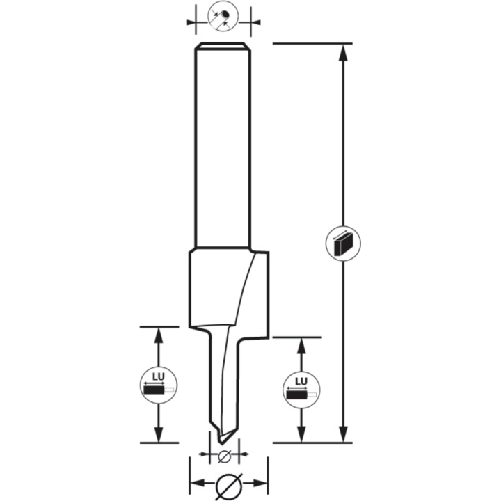 Groove drill bit for screws