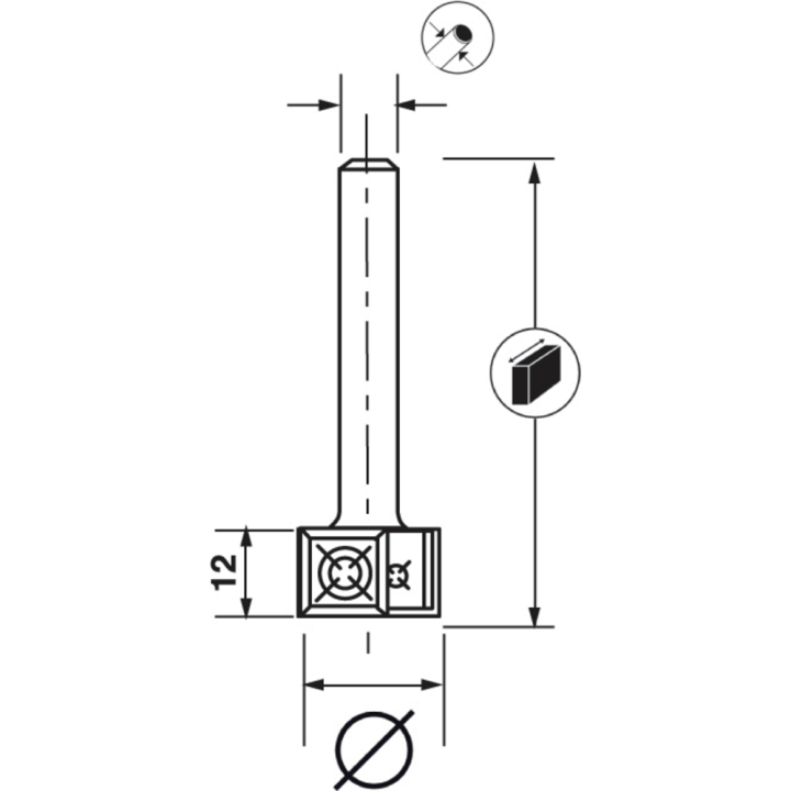 Punta per refilatore a taglienti reversibili