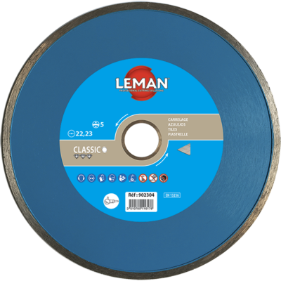 Diamond disc continuous rim tile floor