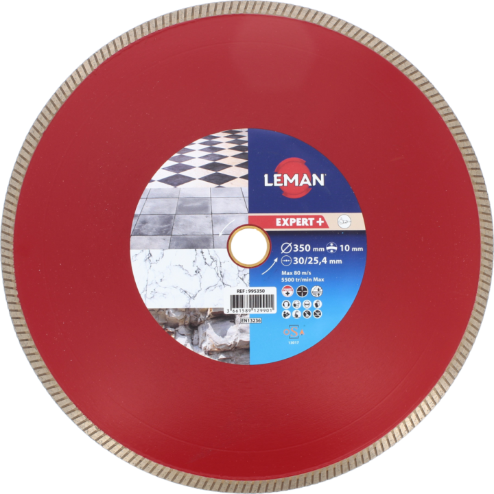 Diamond disc for ceramic and porcelain stoneware