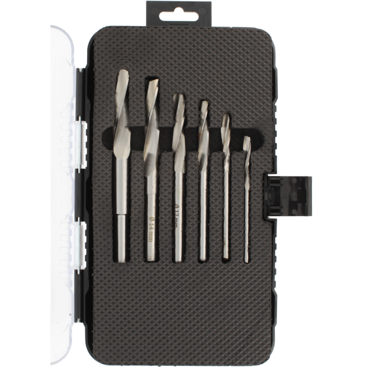 Caja de 6 brocas para mortajado helicoidales