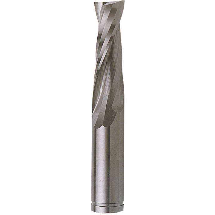 Mèche à défoncer carbure monobloc finition - spirale "positive" - 2 coupes