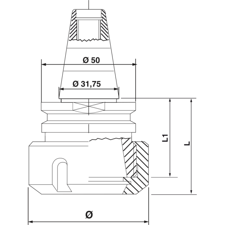 Porte-pinces système dattachement - cône iso 30 court type "biesse" ou "masterwood"