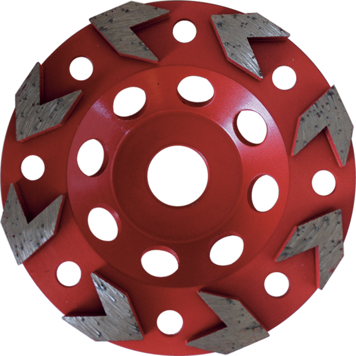 Diamond cup brazed segments concrete