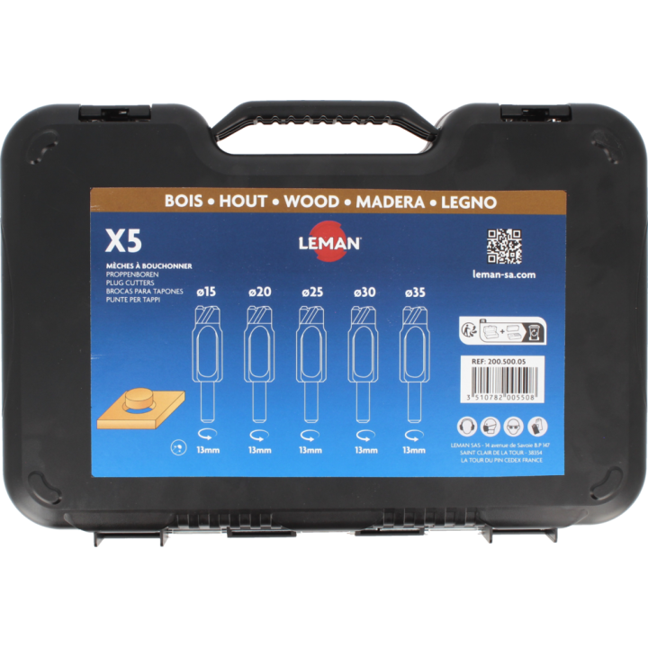 Caja 5 brocas para tapones