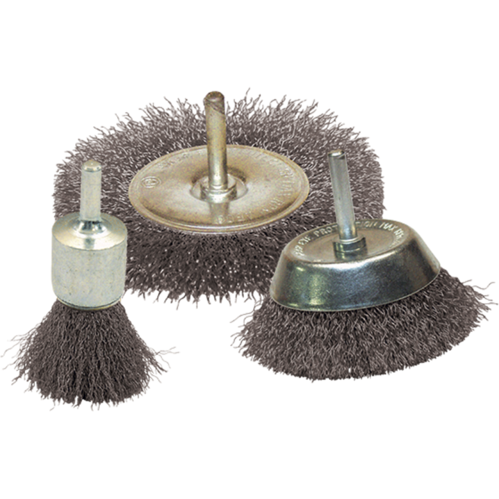 Lot de 3 brosses fil acier ondulÉ