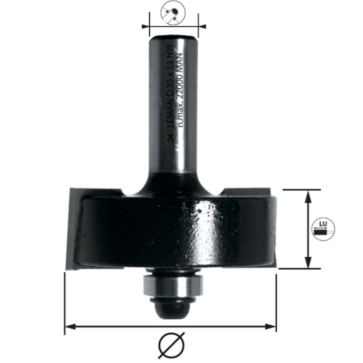Rebate drill bit + guide