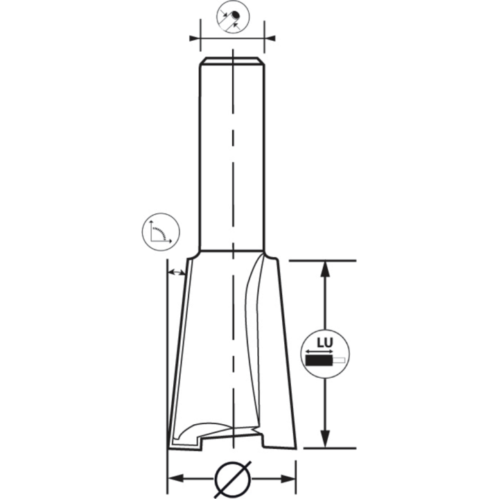 Dovetail joint drill bit