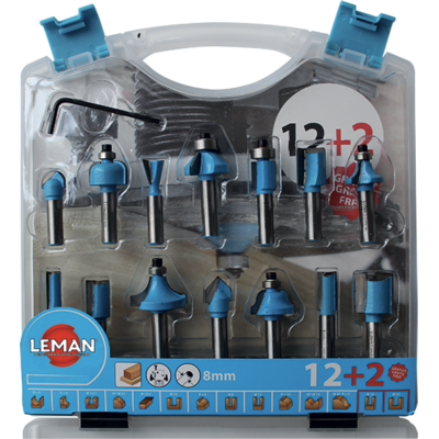 Box of 12+2 router bits