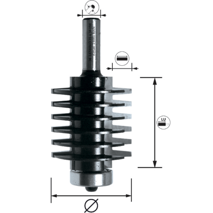 Assembly drill bit + guide