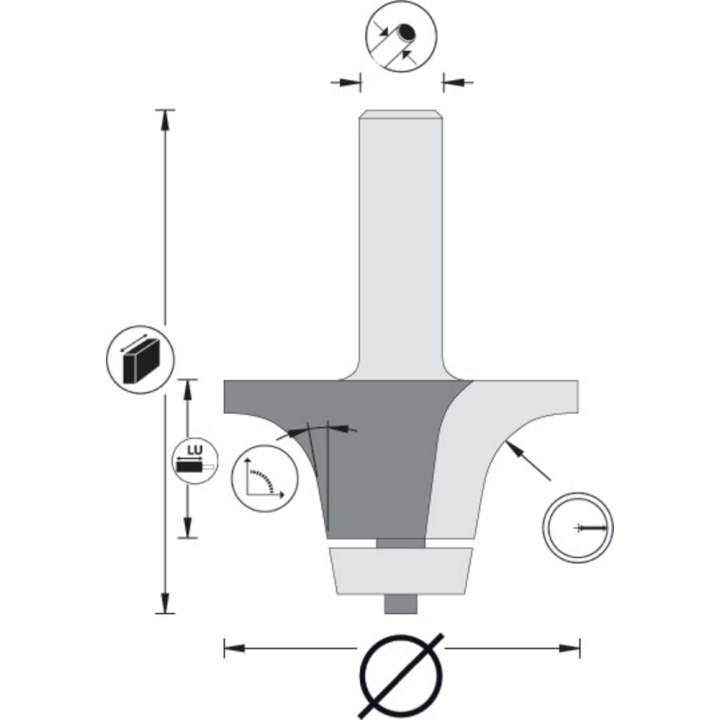 Drill bit for round cutting +  delrin  guide