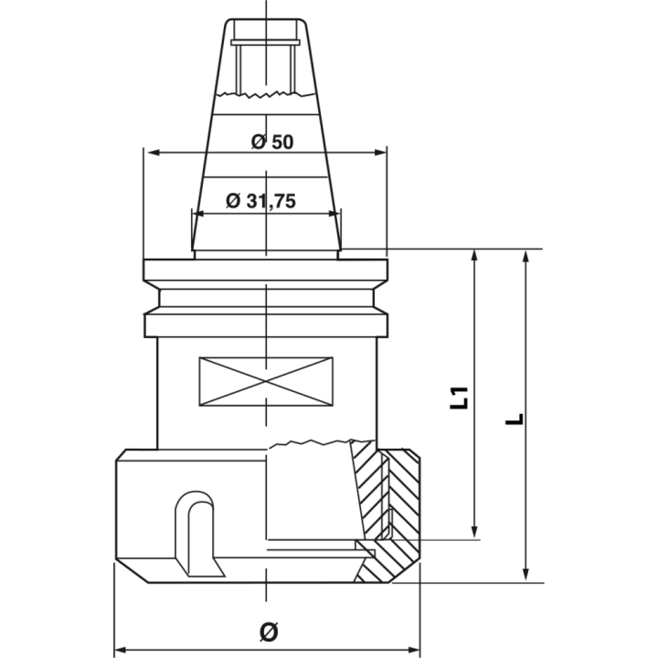 Système dattachement - cône iso 30