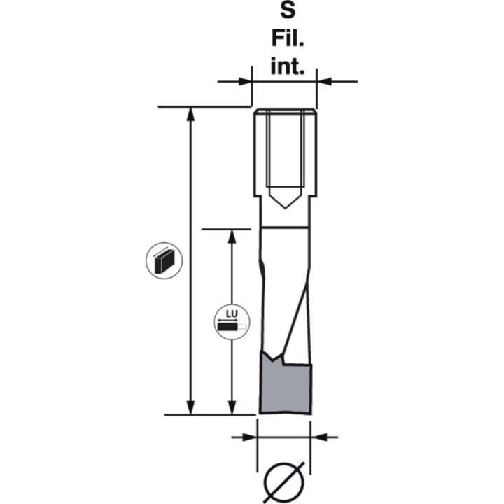 Verbindingsboor carbide voor festool domino