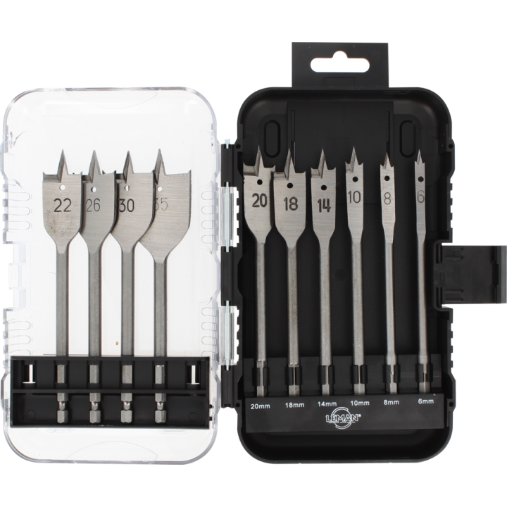 Coffret de 10 mèches plates bois