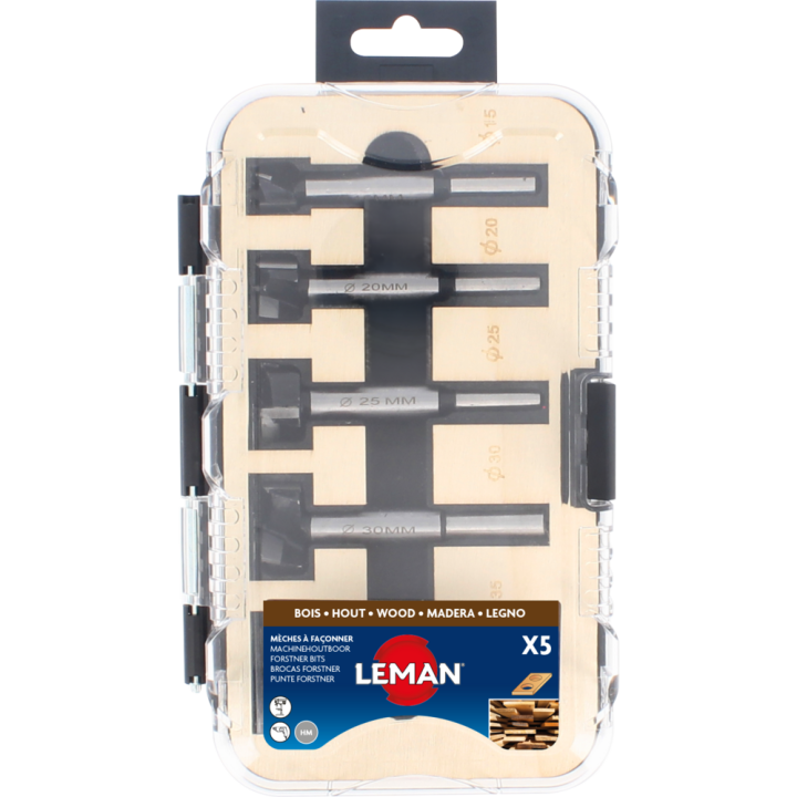 Coffret de 5 mèches à façonner à fond plat