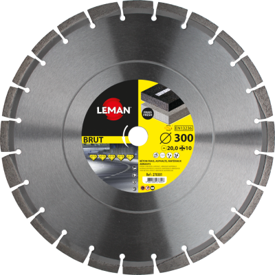 Disque diamant segments asphalte, béton frais