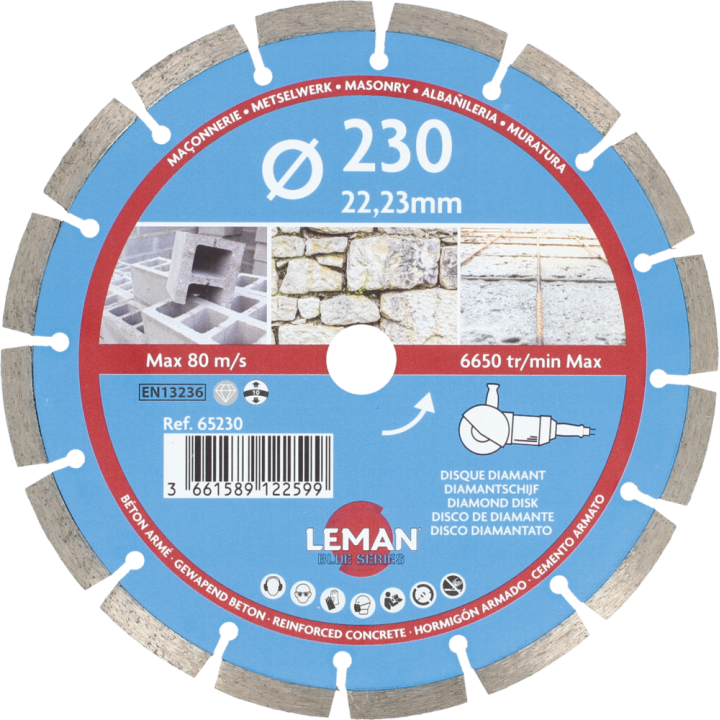 Disque diamant beton armé, aciers