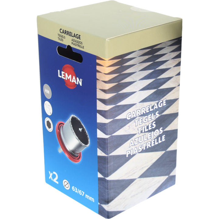 Kit de 2 trépans à concrétion carbure