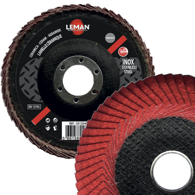 Ceramic flap disc with rounded edge