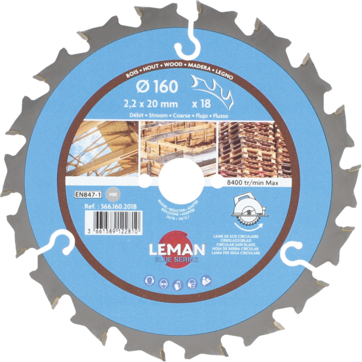 Lame de scie circulaire pour machines portatives et stationnaires sur table