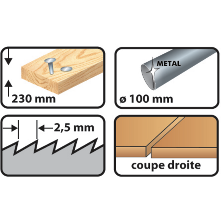 Carte 5 lames de scie sabre