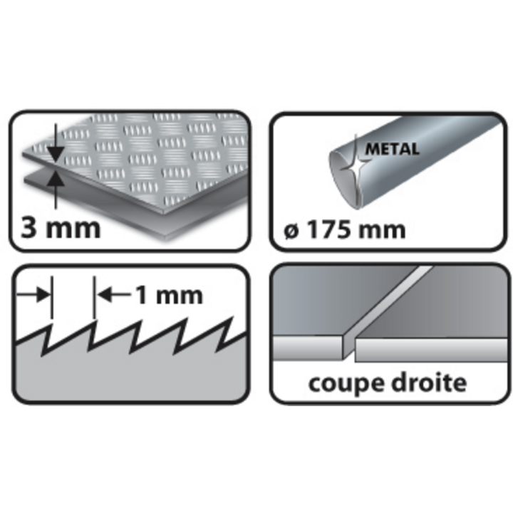 Carte 5 lames de scie sabre