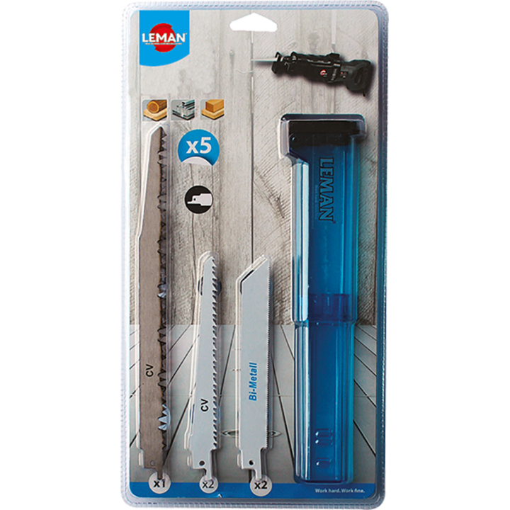 Assortiment van 5 bladen voor reciprozaag