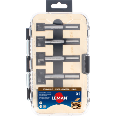 Coffret de 5 mèches à façonner à fond plat