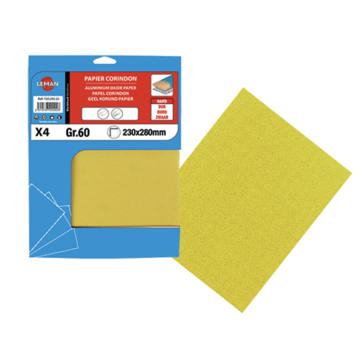 Feuille papier corindon jaune