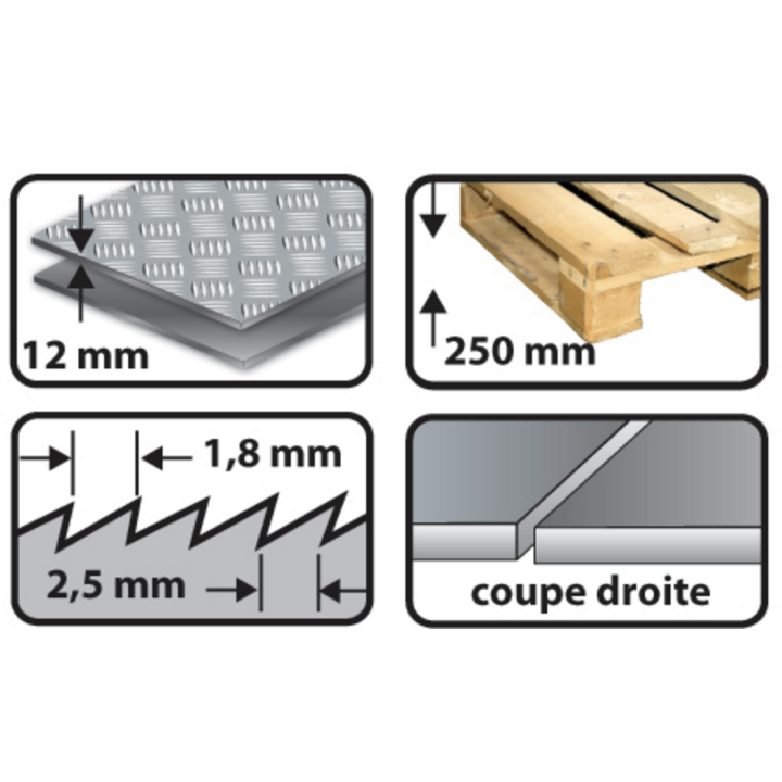 Carte 5 lames de scie sabre