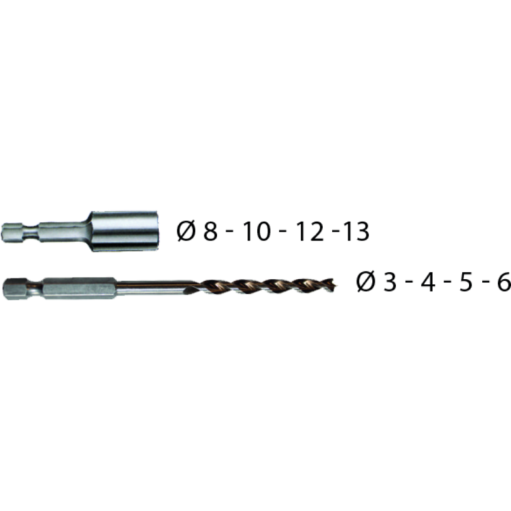 Coffret embouts et forets bois 14'' 56 pièces