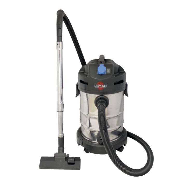 Aspirateur  inox  souffleur avec prise synchronisée eau et poussière  30 l