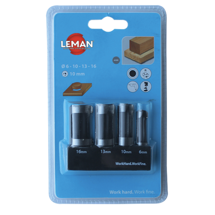 Caja de 4 brocas para tapones
