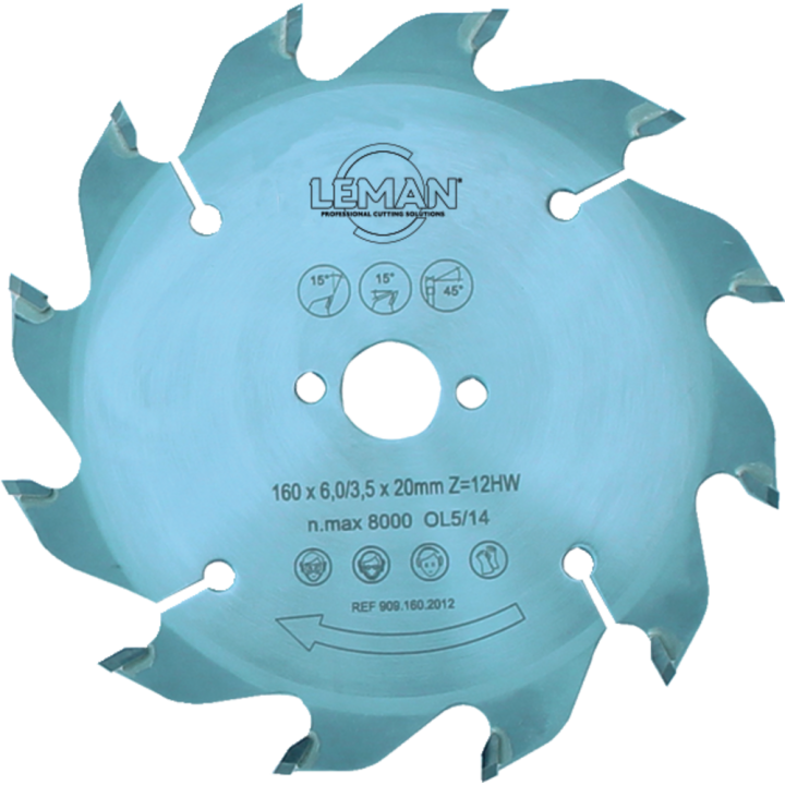 Lame circulaire pour rainurage grain d'orge