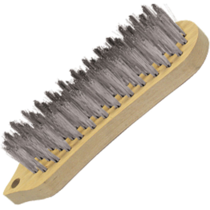 Wooden stainless steel wire block brush