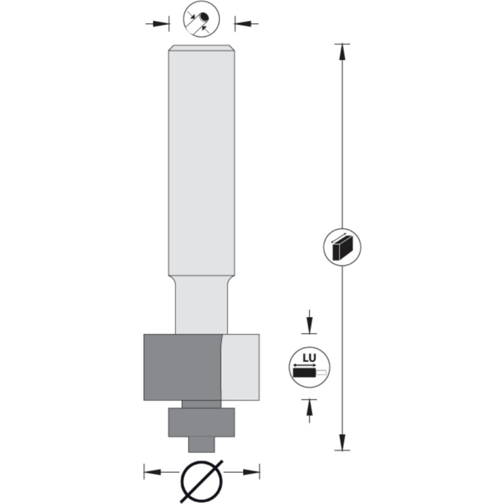 Rebate drill bit + guide