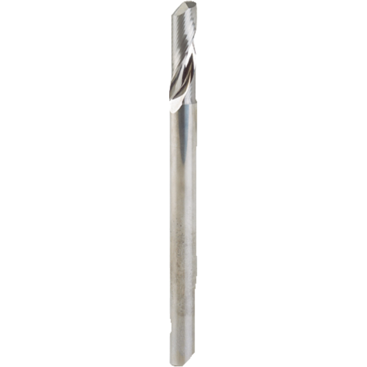 Mèche à défoncer carbure monobloc pour aluminium - hélice positive - 1 coupe