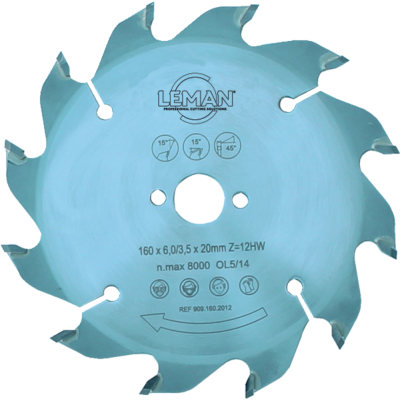 Blade for diamond chisel grooving in woods and boards made from wood