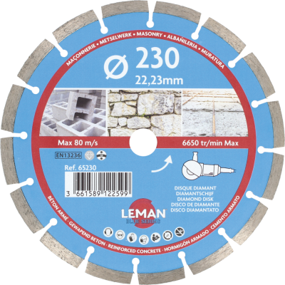 Disque diamant beton armé, aciers