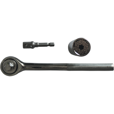 Kit douille universelle + cliquet + adaptateur
