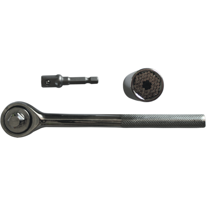 Kit douille universelle + cliquet + adaptateur