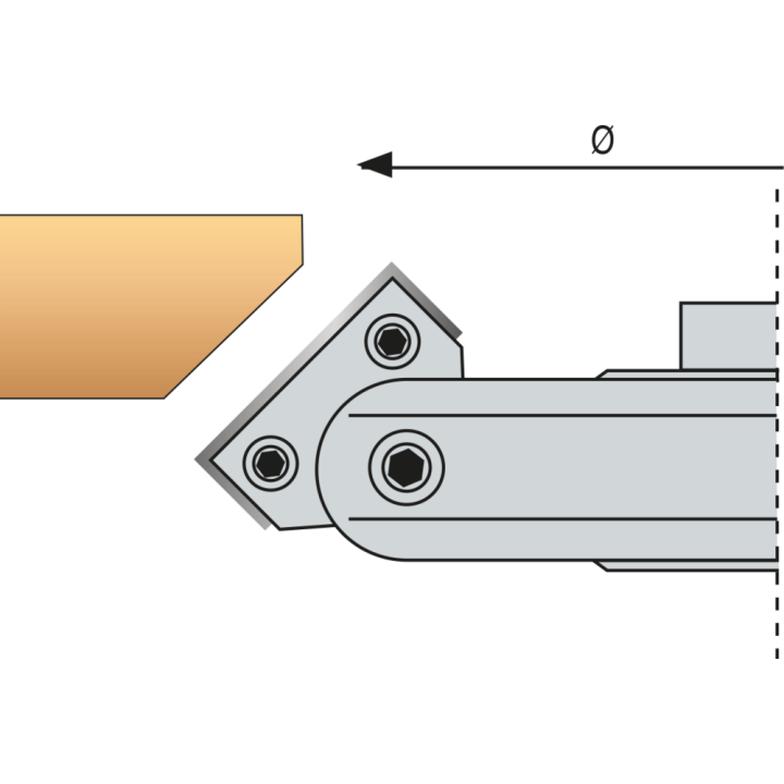 Porte-outils à inclinaison variable