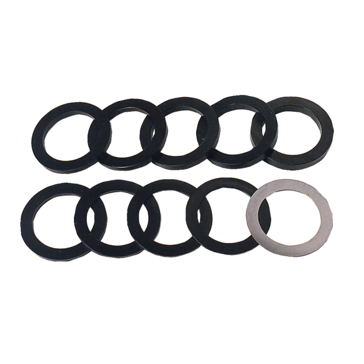 Jeu de 10 bagues millimétriques de 1 à 10 mm