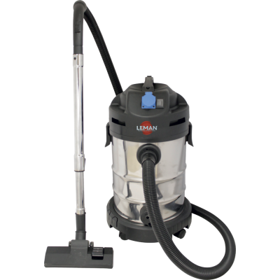 Aspirateursouffleur eau et poussière  inox  prise synchronisée  30 l - 1400 w