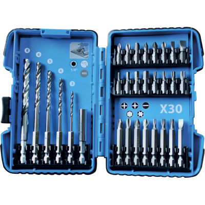 Coffret embouts et forets métal 14'' 30 pièces