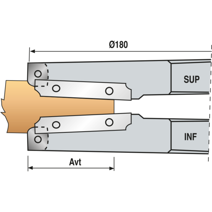 Porte-outils plate-bande multiprofil