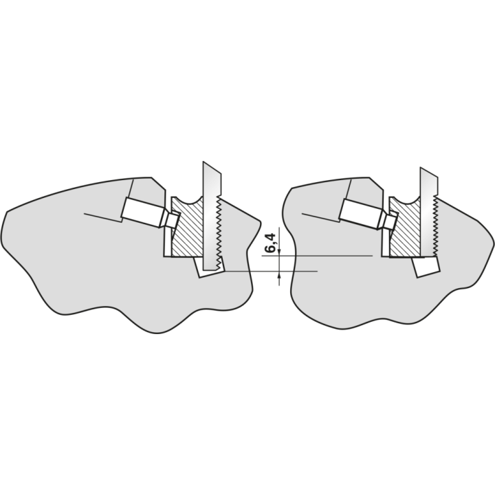 Porte-outils pour couteaux dos cranté - crantage système euro 60