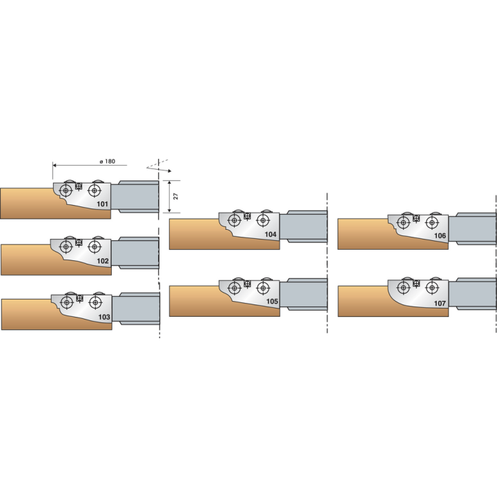 Multi-profile border tool holder