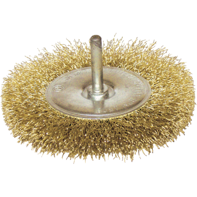 Crimped brass wire circular brush